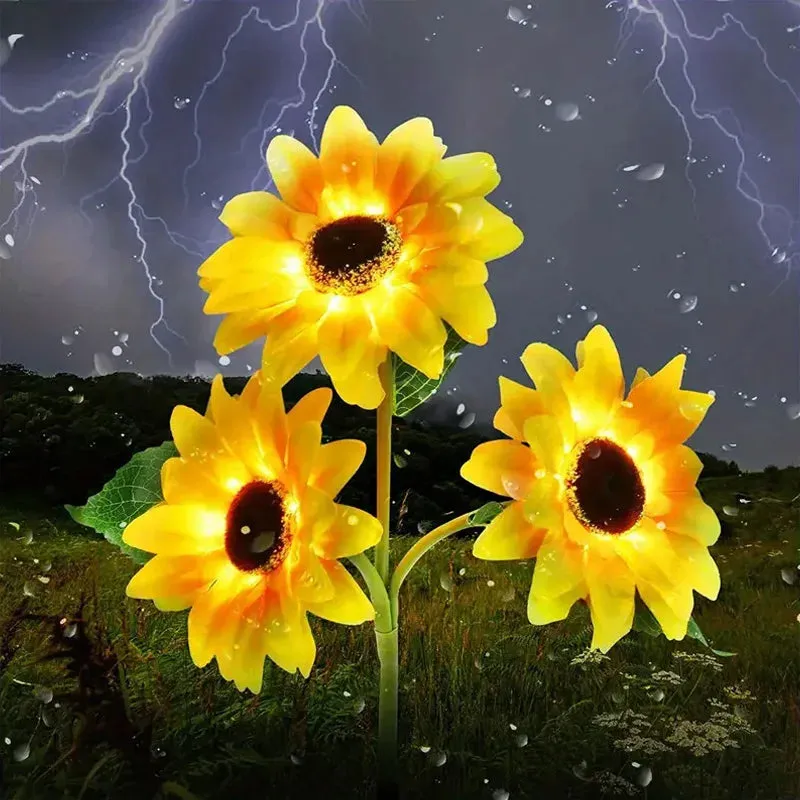 🌻 Solar Simulation Sunflower Light | Waterproof LED Lawn Light | Outdoor Garden Decor & Landscape Lamp