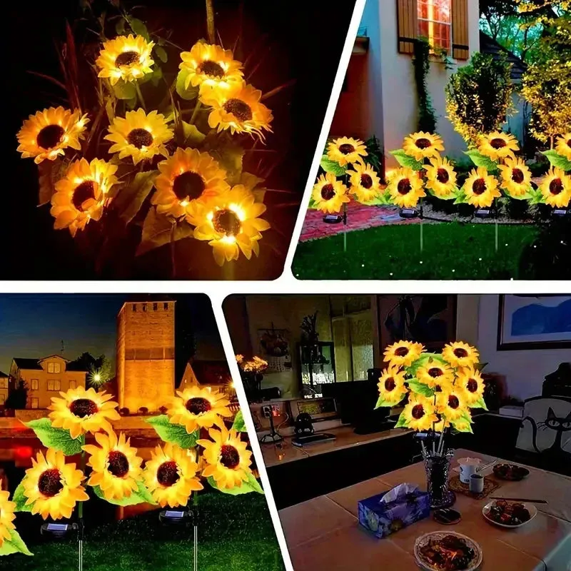 🌻 Solar Simulation Sunflower Light | Waterproof LED Lawn Light | Outdoor Garden Decor & Landscape Lamp