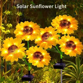 🌻 Solar Simulation Sunflower Light | Waterproof LED Lawn Light | Outdoor Garden Decor & Landscape Lamp