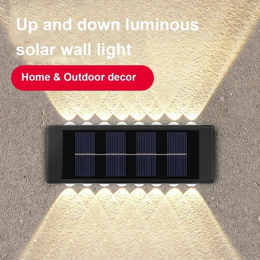 🌞 Solar Wall Lamp Outdoor Waterproof | Up & Down LED Solar Powered Light for Home, Garden, & Yard Decor