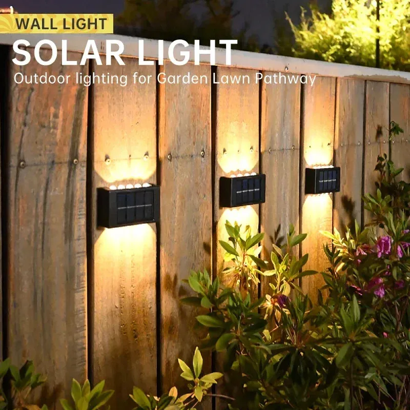 🌞 Solar Wall Lamp Outdoor Waterproof | Up & Down LED Solar Powered Light for Home, Garden, & Yard Decor