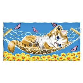 100% Cotton Kitten CAT Butterfly Beach/Shower