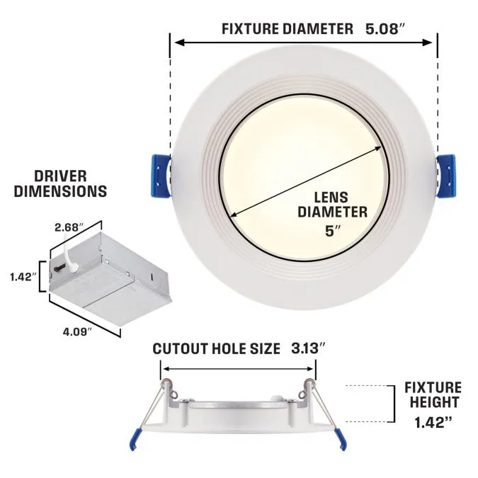 10W Stepped Baffle Slim Recessed LED