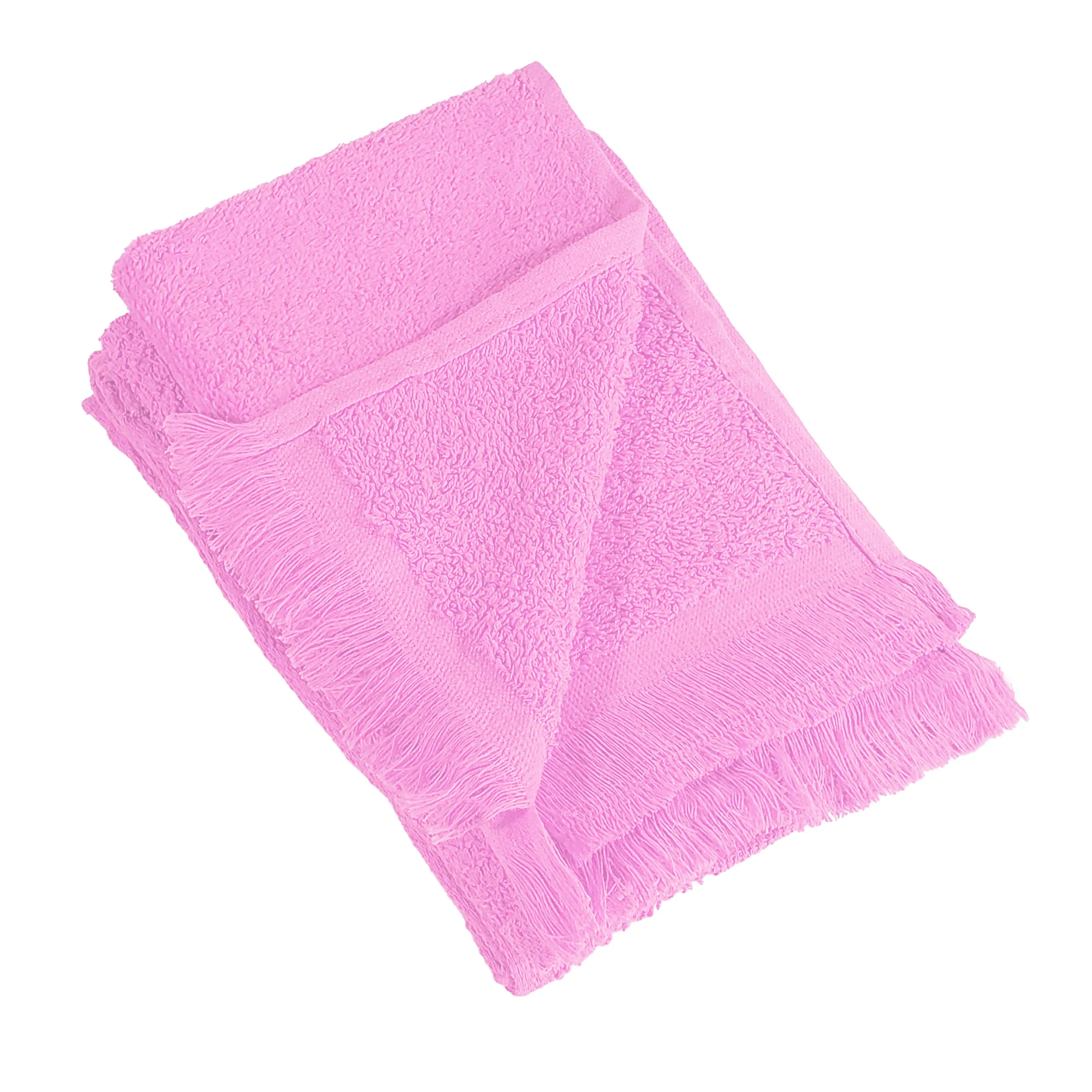 11" x 18 Velour Fringed Fingertip Towels by the Dozen - Colors