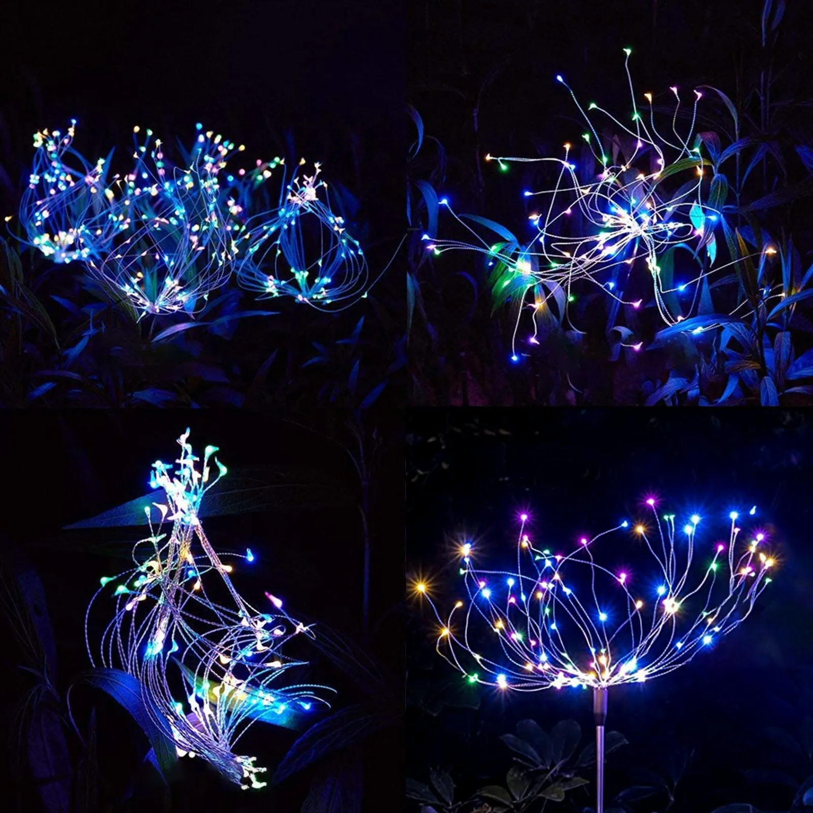 120 LED Solar Firework Lights for Garden Christmas Decorations