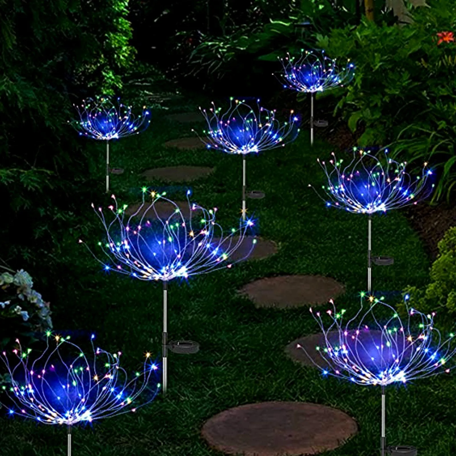 120 LED Solar Firework Lights for Garden Christmas Decorations