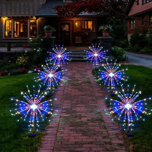 120 LED Solar Firework Lights for Garden Christmas Decorations