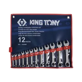 1282MR - King Tony 12 PC. Stubby Combination Wrench Set