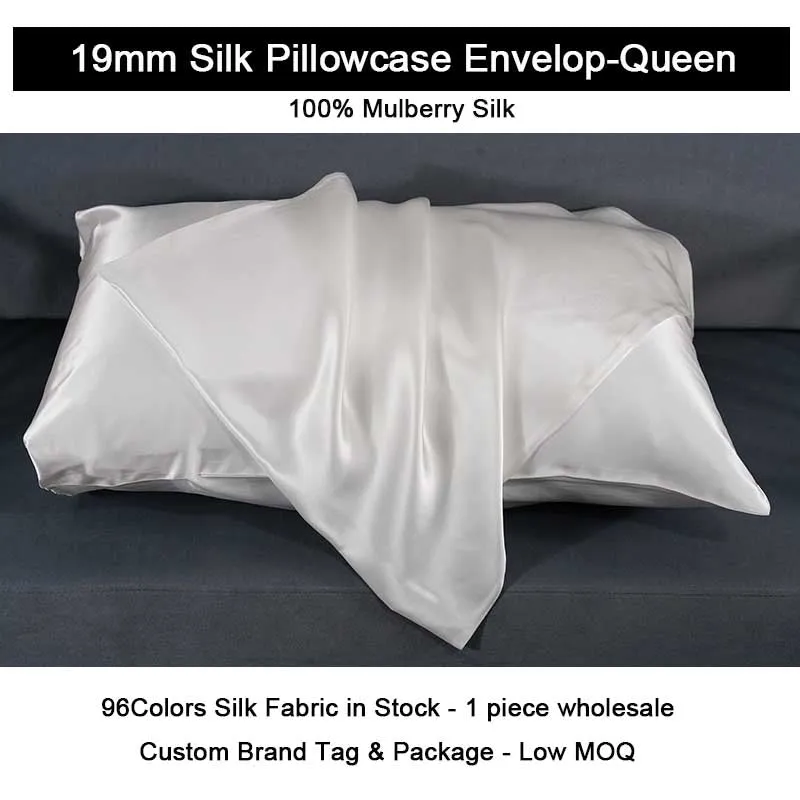 19 Momme Silk Pillowcase - Envelope - Queen Size - custom and wholesale