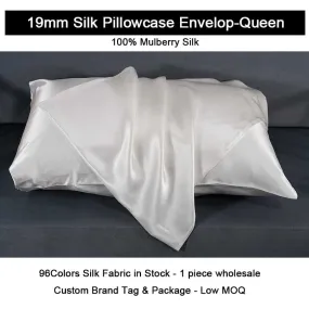 19 Momme Silk Pillowcase - Envelope - Queen Size - custom and wholesale