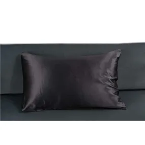 19 Momme silk pillowcase - Queen - Hidden Zip - Dark Grey