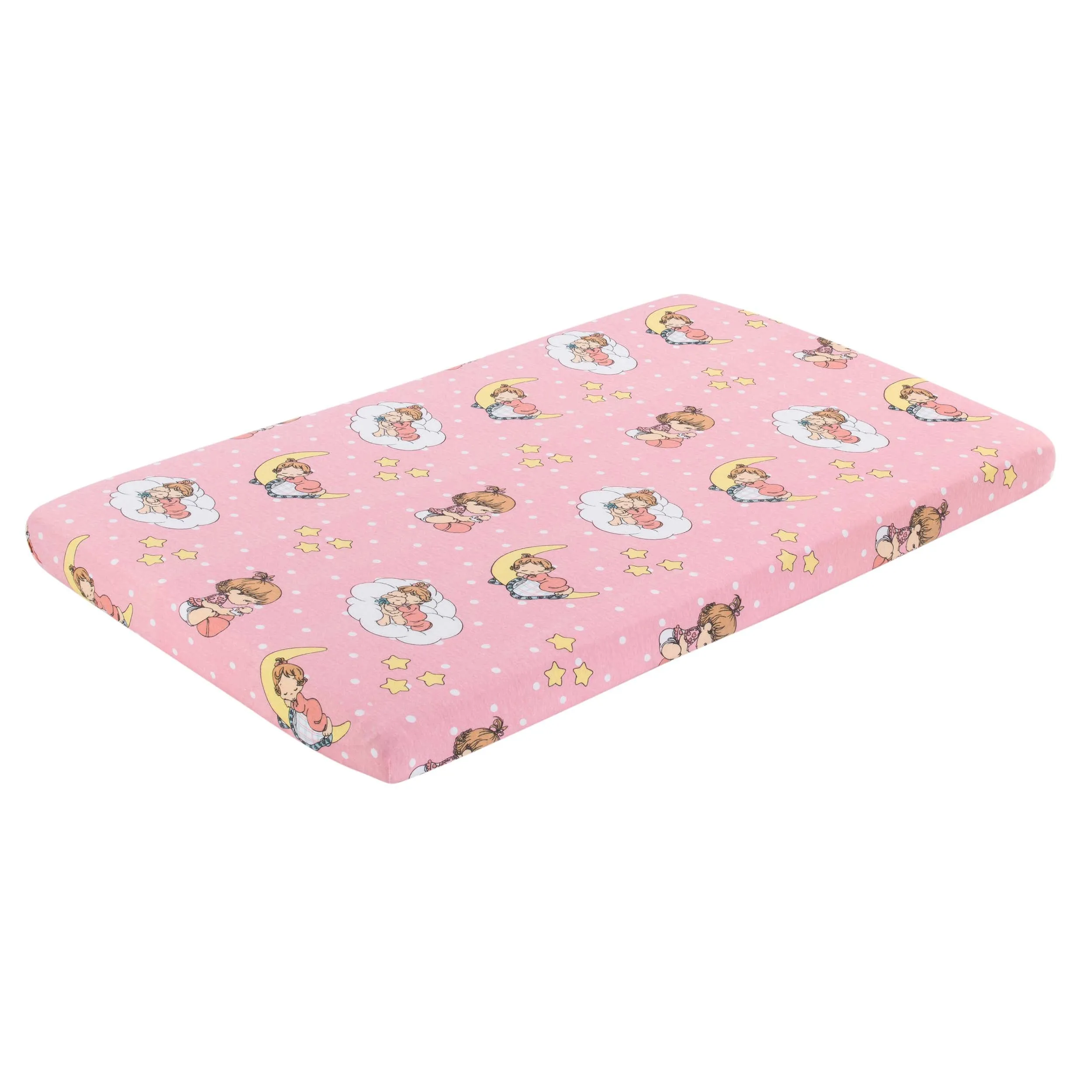 2 Pack n Play and Portable Crib Mattress Sheets - Precious Moments Girls