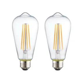 (2) Vintage Style LED Edison Light Bulb 120V 5W E26 Base B-26