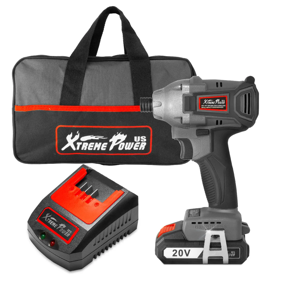 20V Max Lithium-Ion Brushless Cordless Impact Driver 1590 in-lbs with Tool Bag