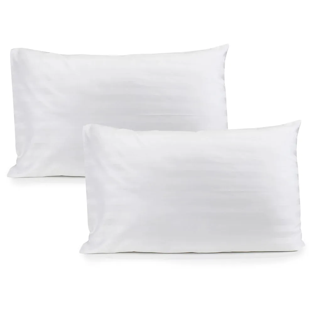 2pc Pack Jason White Satin Pillowcases - Standard