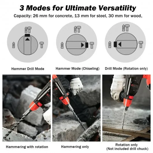 3 Functions 20 V Cordless Electric Hammer Drill