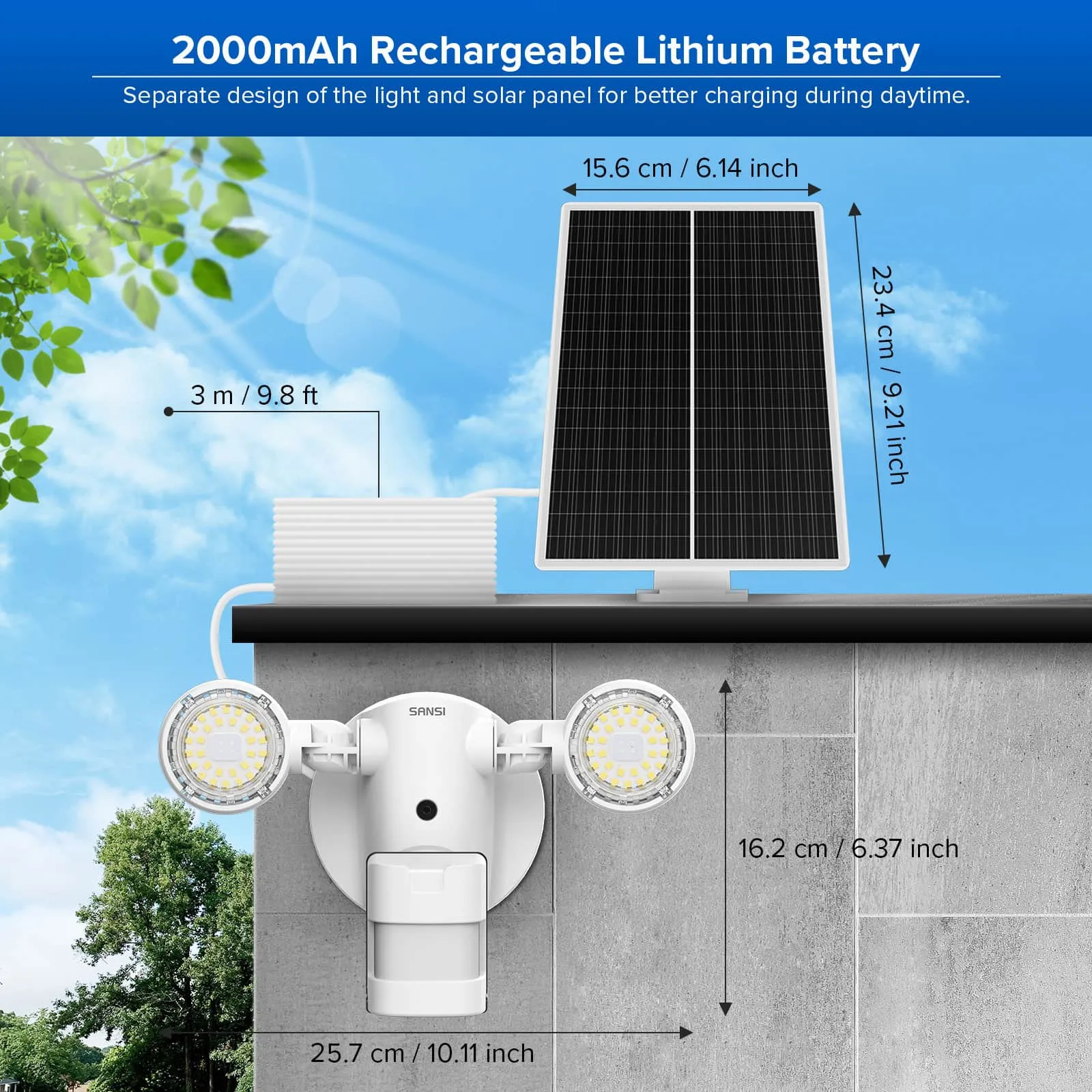 3.5W Outdoor Solar Security Light (Motion Sensor)(US ONLY)