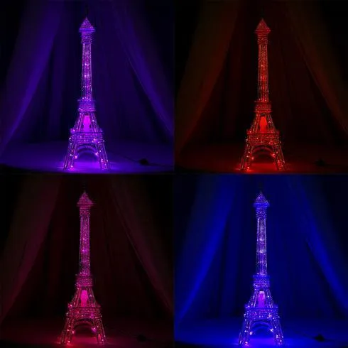 39" Color Changing LED Metal Eiffel Tower Wedding Event Party Columns - 1PCS