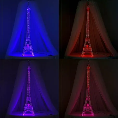 57" Color Changing LED Metal Eiffel Tower Wedding Event Party Columns - 1PCS