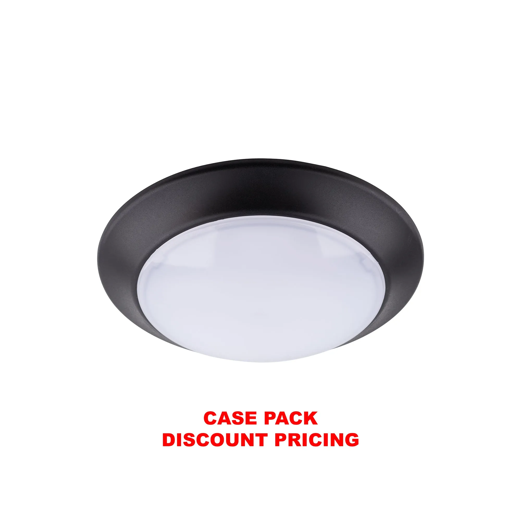 7.4 Inch Integrated LED Flush Mount Ceiling Light, 800 Lumens, 3K, Black or White