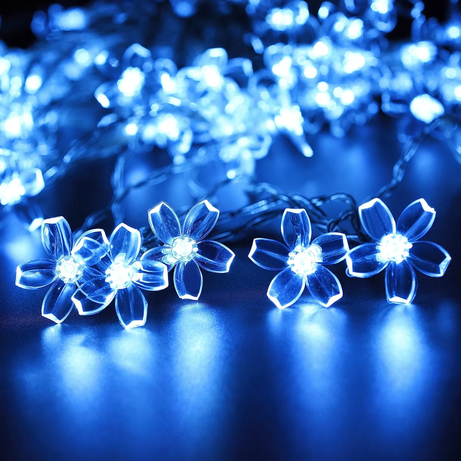 7M/5M Solar String Christmas Lights Outdoor 23ft 50/20LED 8Mode Waterproof Flower Garden Blossom Lighting Party Home Decoration