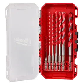 7pc. Large Shockwave Carbide Hammer Drill Bit Kit