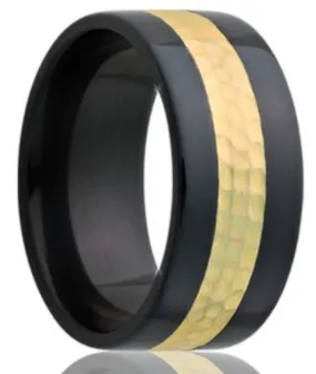 8mm Zirconium Flat Comfort Fit Wedding Band