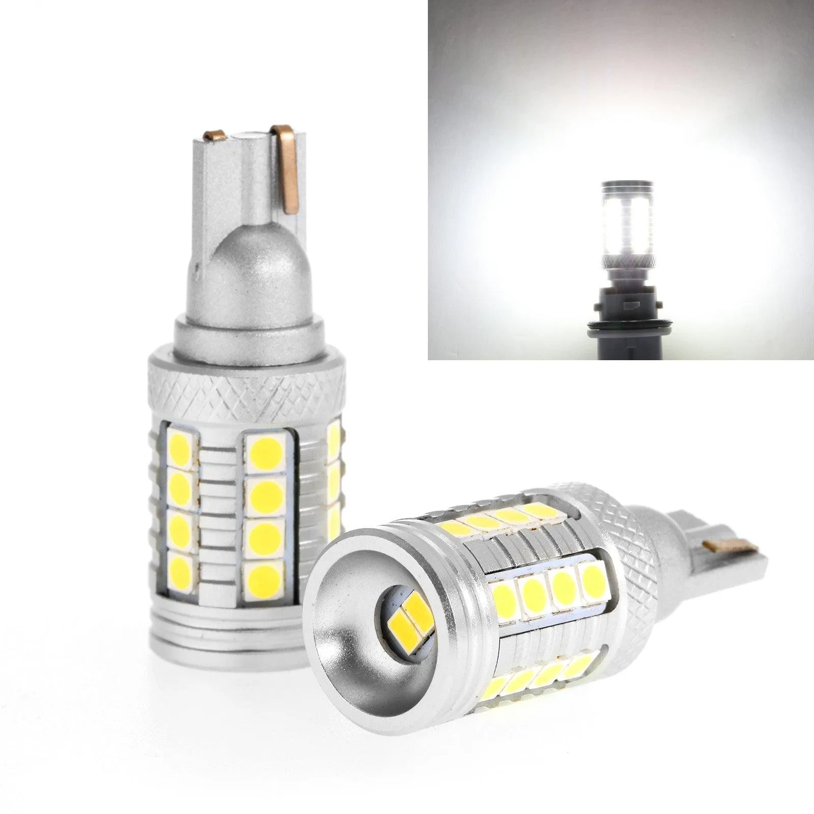 912 921 T15 W16W LED Reverse Back-up Light Bulbs 20W 350% High Brightness CAN-Bus Error Free 6500K White B3 Series | 2 Bulbs