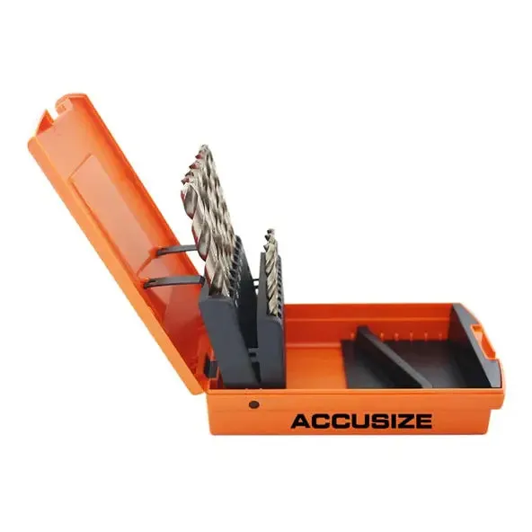 Accusize 3110-1119 - M35 HSS 5% Cobalt Metric Drill Set, 1 to 10mm by 0.5mm, 135 deg split point