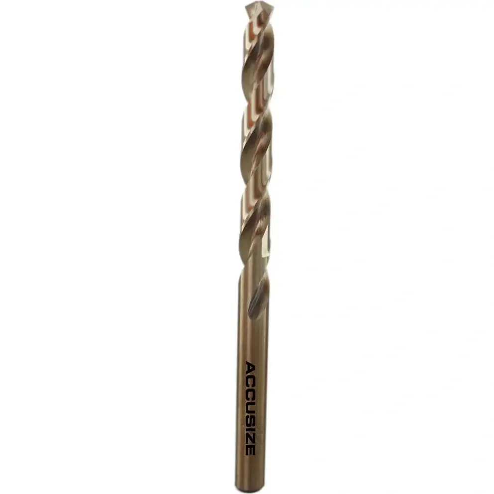 Accusize 3110-1119 - M35 HSS 5% Cobalt Metric Drill Set, 1 to 10mm by 0.5mm, 135 deg split point