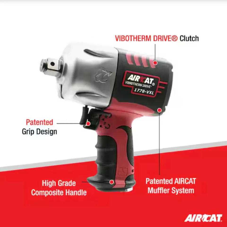 AirCat 1778-VXL 3/4" VIBROTHERM DRIVE Composite Impact Wrench, 1450 ft-lb Maximum Torque