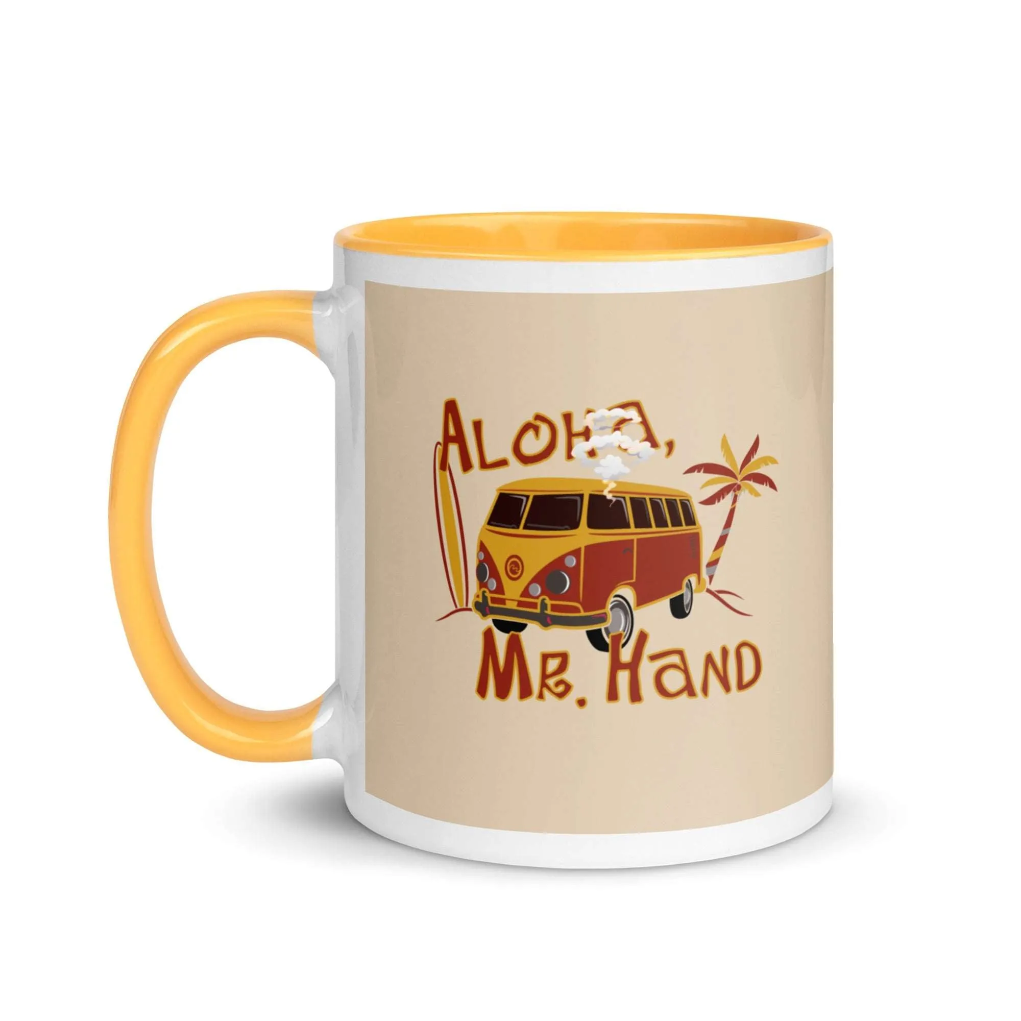 Aloha Mr. Hand! Mug with Color Inside