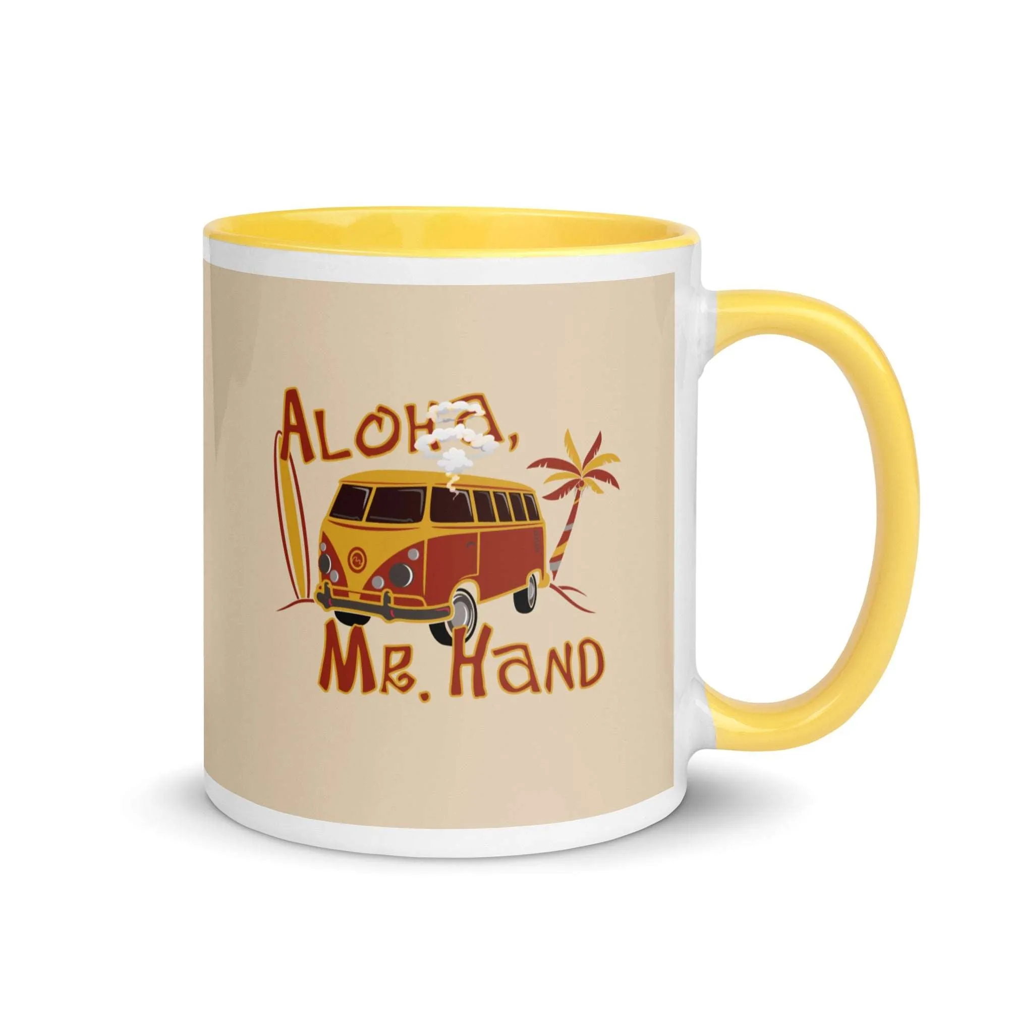 Aloha Mr. Hand! Mug with Color Inside