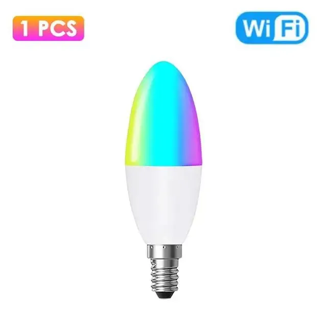 AUBESS E14 WiFi LED Smart Light Bulb for Google Assistant