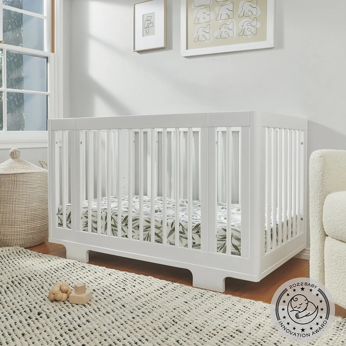 Babyletto Yuzu 8-in-1 Convertible Crib with All-Stages Conversion Kit - White