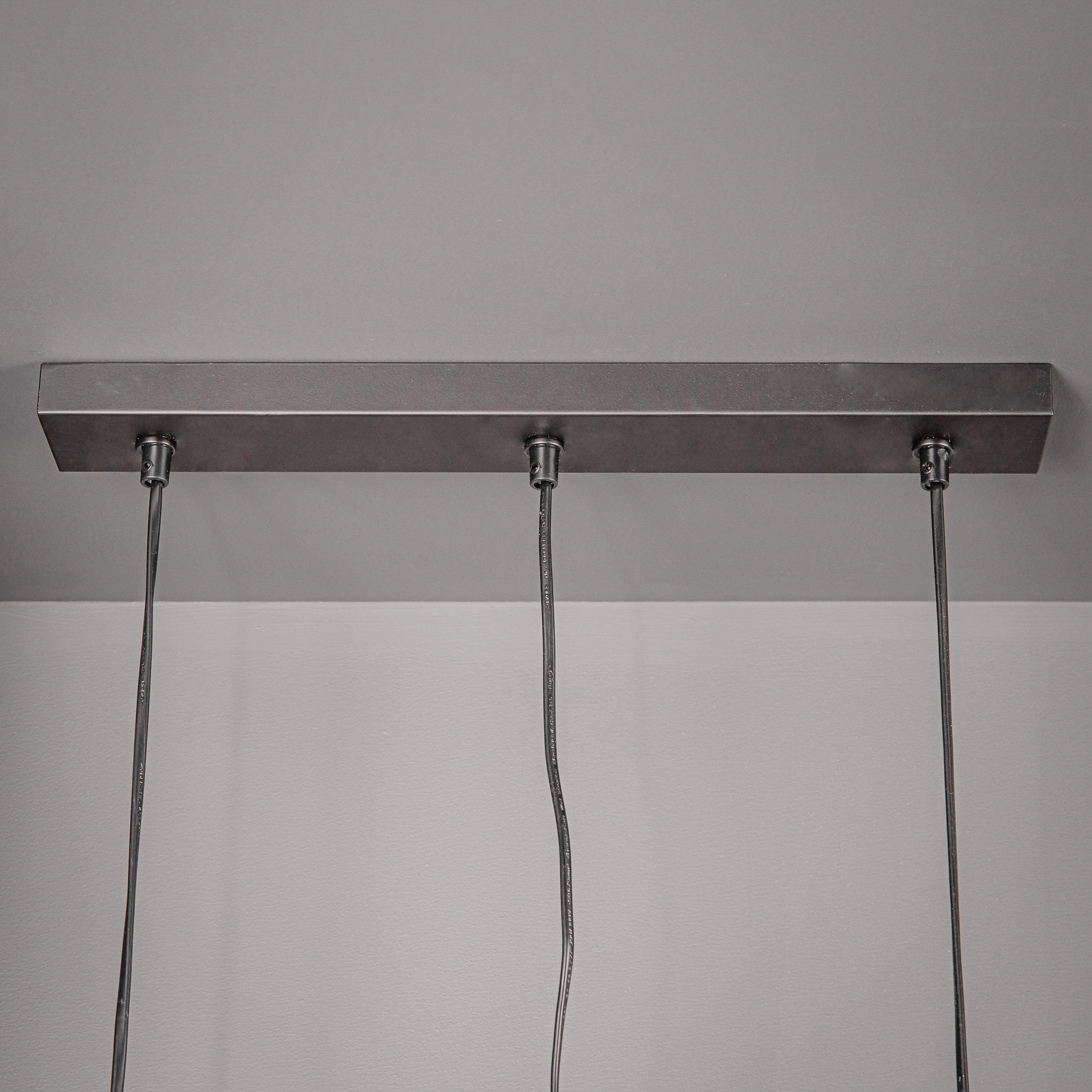 Badajoz 3 Bar Pendant Black & Polished Chrome Ceiling Light