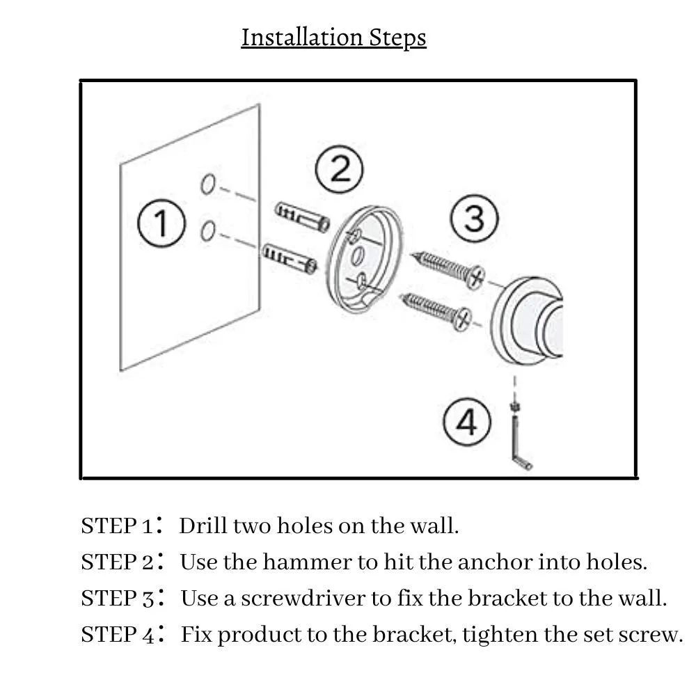 Bathroom Hardware Includes 24 Towel Bar, Euro Toilet Paper Holder, Hand Towel Ring