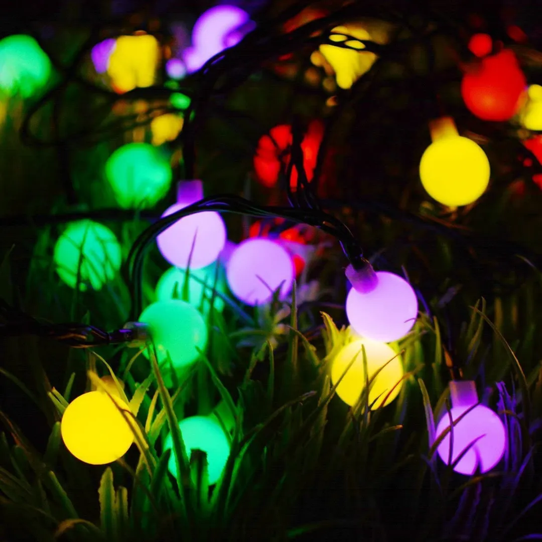 BigM 20 LED multicolored decorative solar string light balls