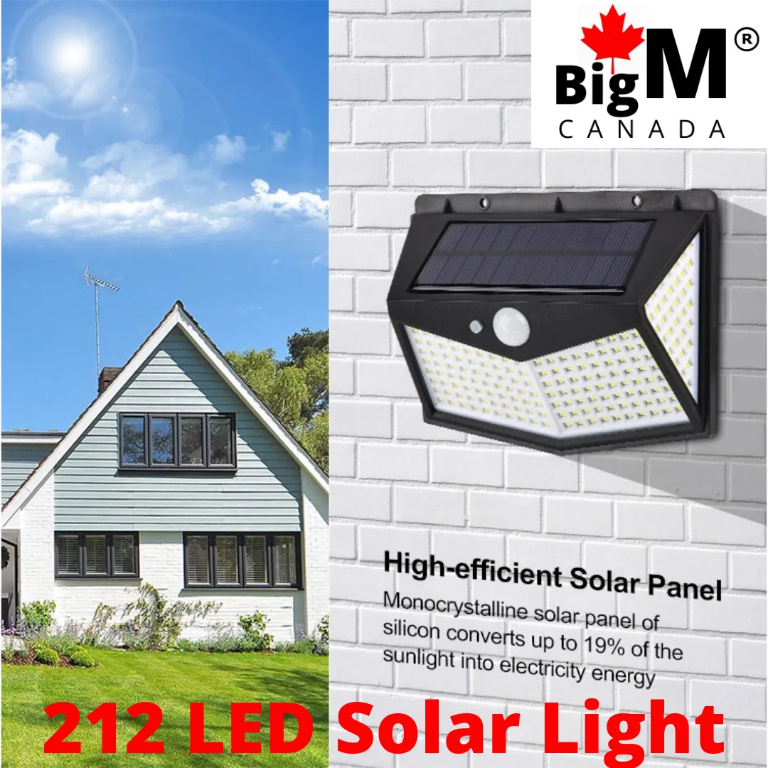 BigM  212 LED Best Solar Security Light With Motion Sensor for Outdoor