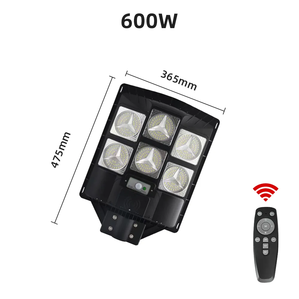 BigM 600W Heavy Duty Solar Street Light for commercial Outdoor Use