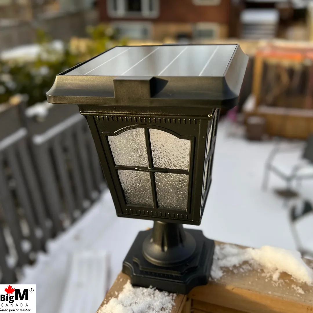 BigM Elegant Looking Vintage Style Solar Post Lights for Pillar Top