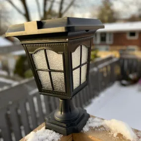 BigM Elegant Looking Vintage Style Solar Post Lights for Pillar Top