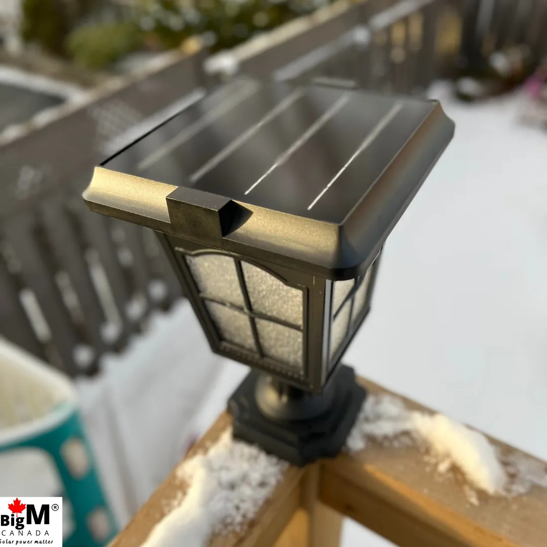 BigM Elegant Looking Vintage Style Solar Post Lights for Pillar Top