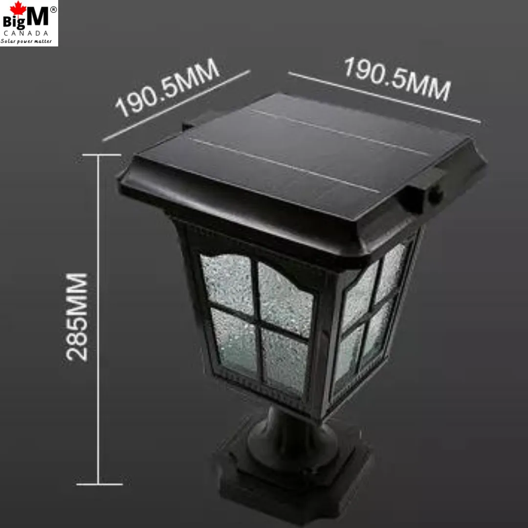 BigM Elegant Looking Vintage Style Solar Post Lights for Pillar Top