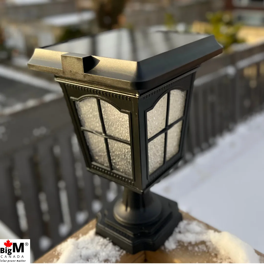 BigM Elegant Looking Vintage Style Solar Post Lights for Pillar Top