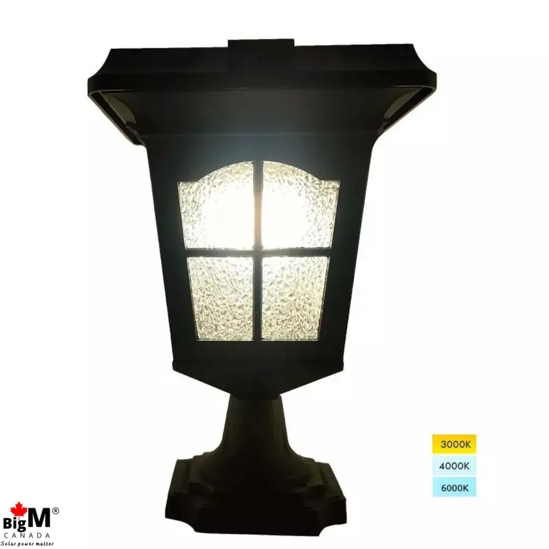 BigM Elegant Looking Vintage Style Solar Post Lights for Pillar Top