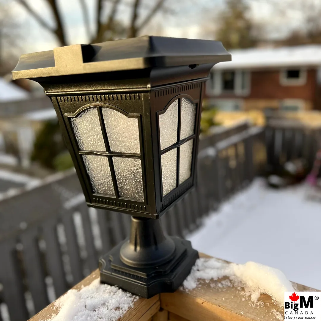 BigM Elegant Looking Vintage Style Solar Post Lights for Pillar Top