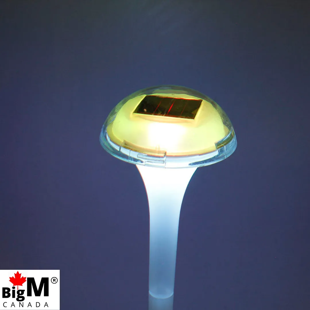 BigM RGB Color Changing Solar Mushroom Lights for Landscaping Gardens