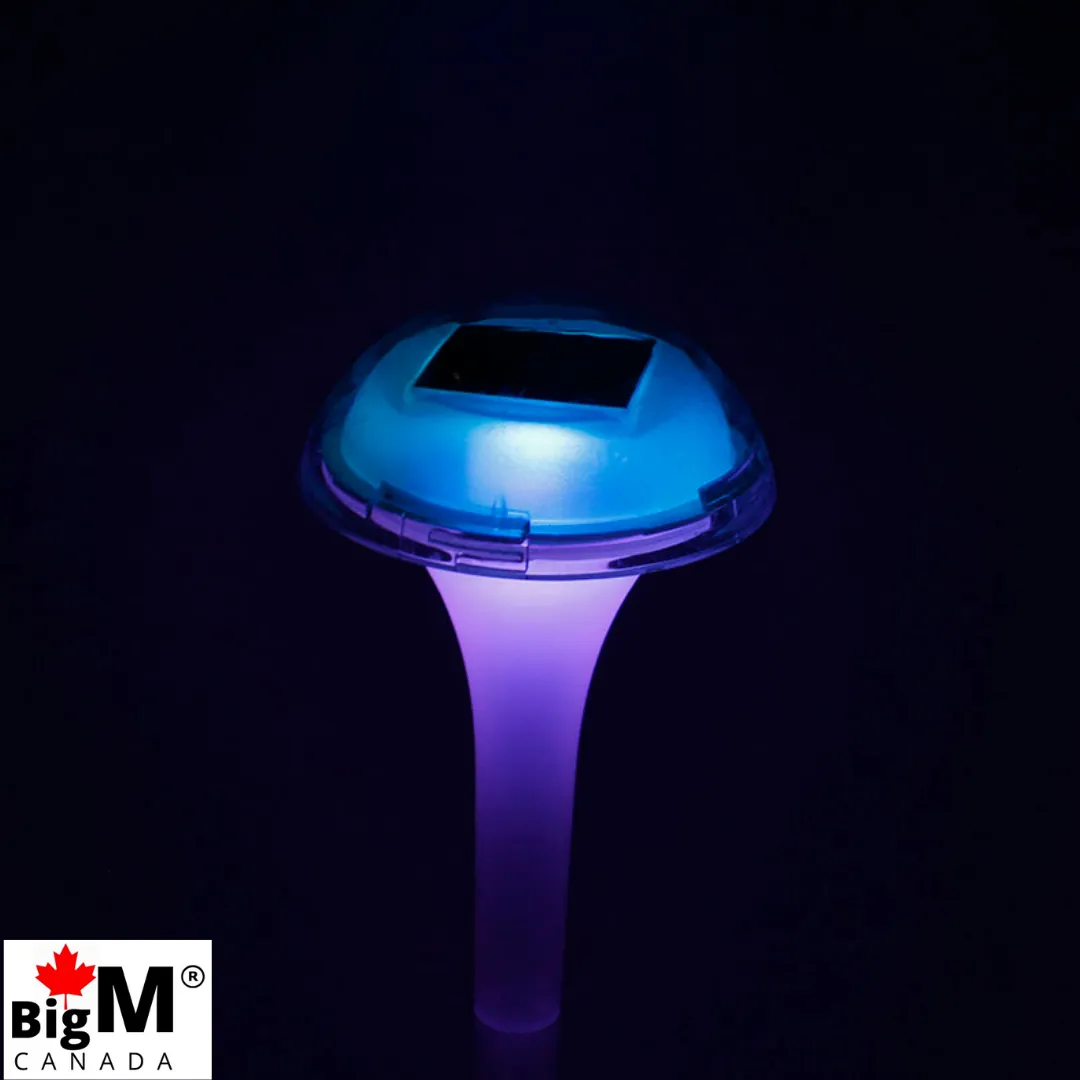 BigM RGB Color Changing Solar Mushroom Lights for Landscaping Gardens