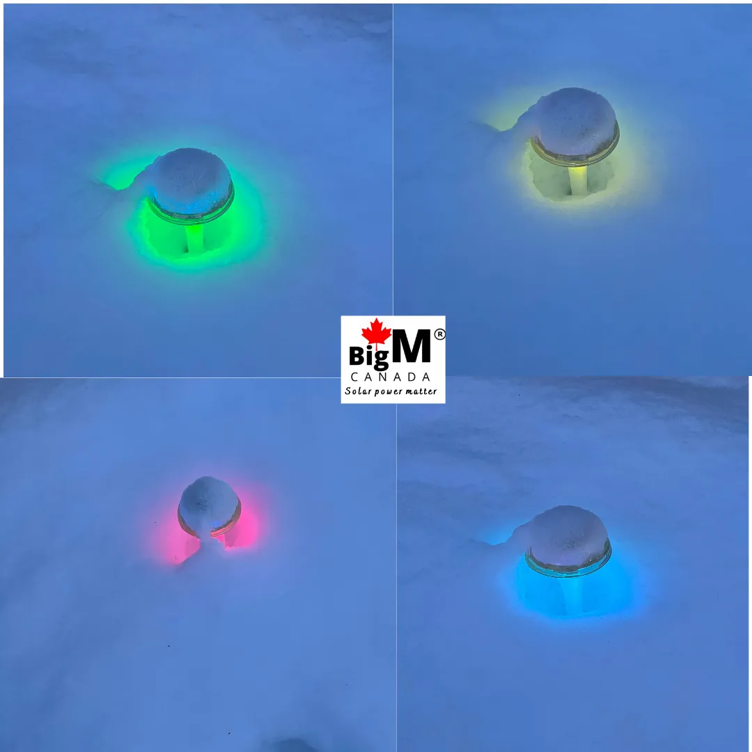 BigM RGB Color Changing Solar Mushroom Lights for Landscaping Gardens